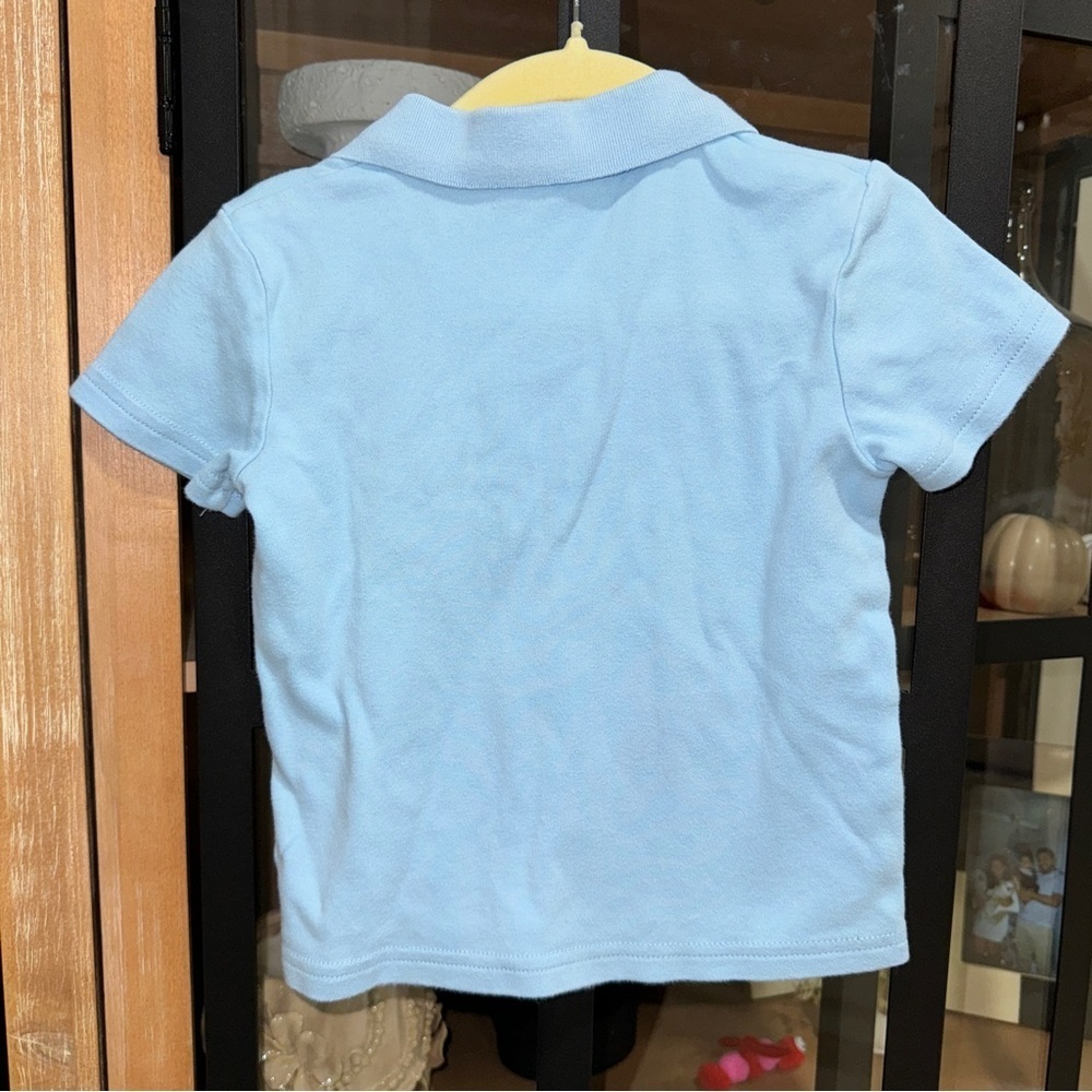 Baseball M toddler boy monogram embroidered polo smock short sleeve personalized - Picture 4 of 4